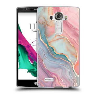 Силиконовый чехол на LG G4 с принтом розовый мрамор Силиконовый чехол на LG G4 с принтом розовый мрамор