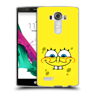 Силиконовый чехол на LG G4 с принтом спанчбоб спанч боб