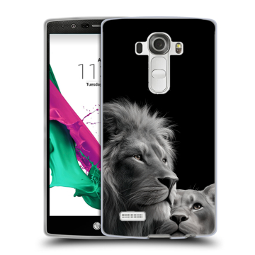 Силиконовый чехол на LG G4 с принтом Лев кошки Силиконовый чехол на LG G4 с принтом Лев кошки
