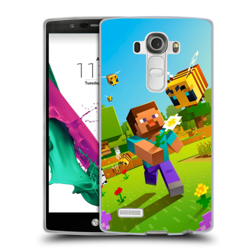 Силиконовый чехол на LG G4 с принтом Майнкрафт Minecraft