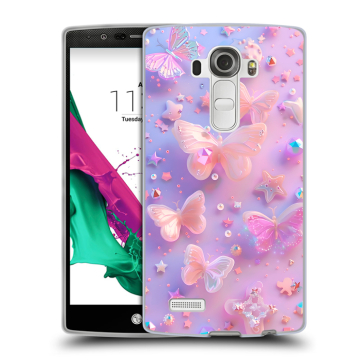 Силиконовый чехол на LG G4 с принтом Бабочки