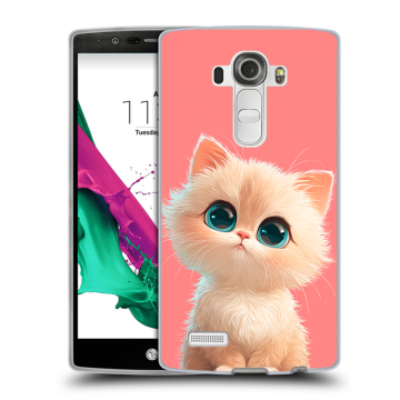 Силиконовый чехол на LG G4 с принтом Розовый котенок Силиконовый чехол на LG G4 с принтом Розовый котенок