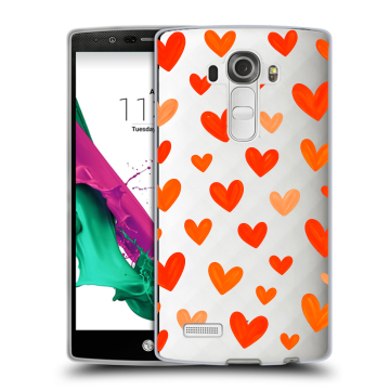 Силиконовый чехол на LG G4 с принтом Сердечки Силиконовый чехол на LG G4 с принтом Сердечки