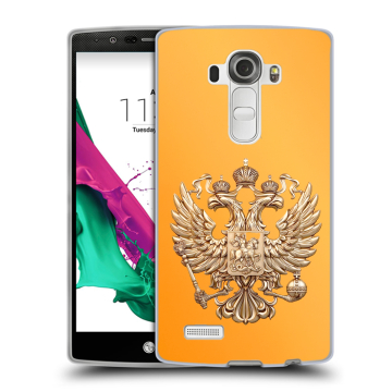 Силиконовый чехол на LG G4 с принтом Герб Флаг России