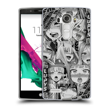 Силиконовый чехол на LG G4 с принтом Ahegao Ахегао Аниме