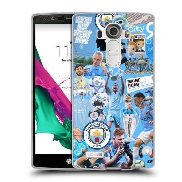 Силиконовый чехол на LG G4 с принтом Man City Манчестер Сити