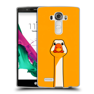 Силиконовый чехол на LG G4 с принтом Смешная утка