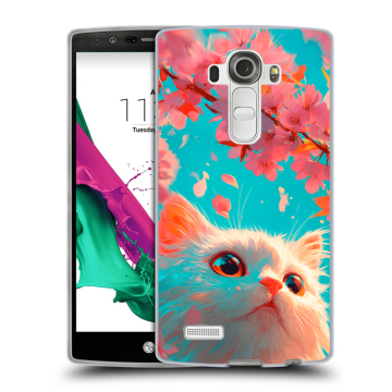 Силиконовый чехол на LG G4 с принтом Красивый кот
