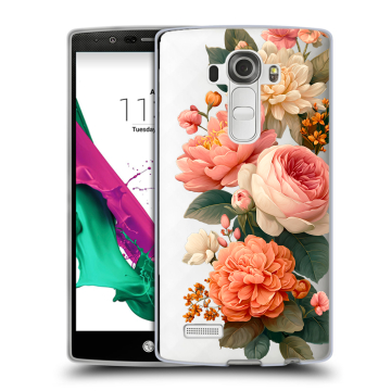 Силиконовый чехол на LG G4 с принтом цветы