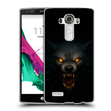 Силиконовый чехол на LG G4 с принтом Волк