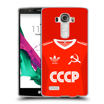 Силиконовый чехол на LG G4 с принтом Флаг Герб СССР