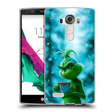 Силиконовый чехол на LG G4 с принтом Новый год гринч