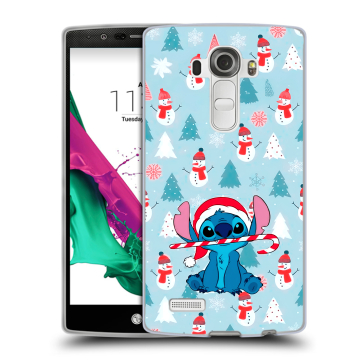 Силиконовый чехол на LG G4 с принтом Стич Новый год