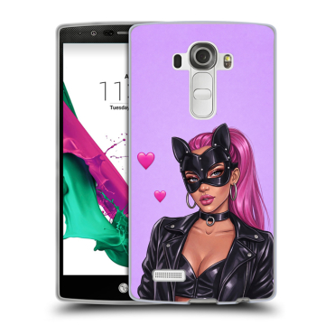 Силиконовый чехол на LG G4 с принтом женский