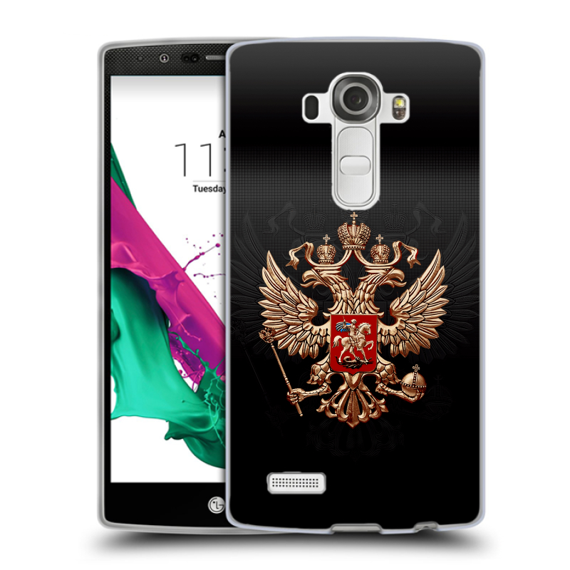 Силиконовый чехол на LG G4 с принтом Герб России Силиконовый чехол на LG G4 с принтом Герб России
