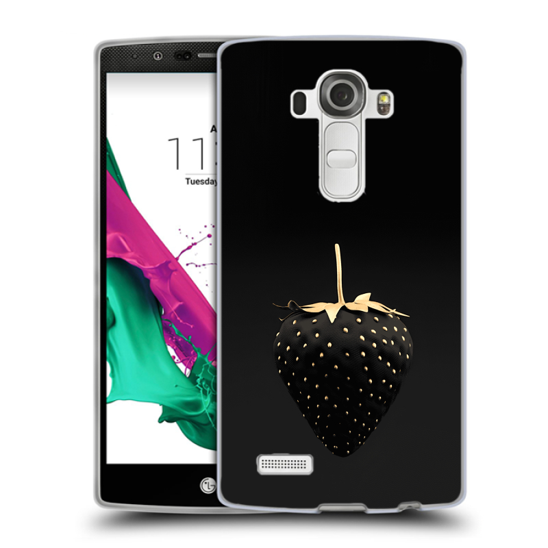 Силиконовый чехол на LG G4 с принтом Черная клубника Силиконовый чехол на LG G4 с принтом Черная клубника