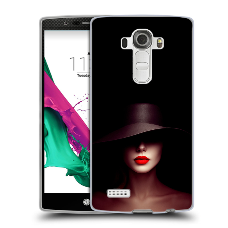 Силиконовый чехол на LG G4 с принтом Девушка в шляпе Силиконовый чехол на LG G4 с принтом Девушка в шляпе