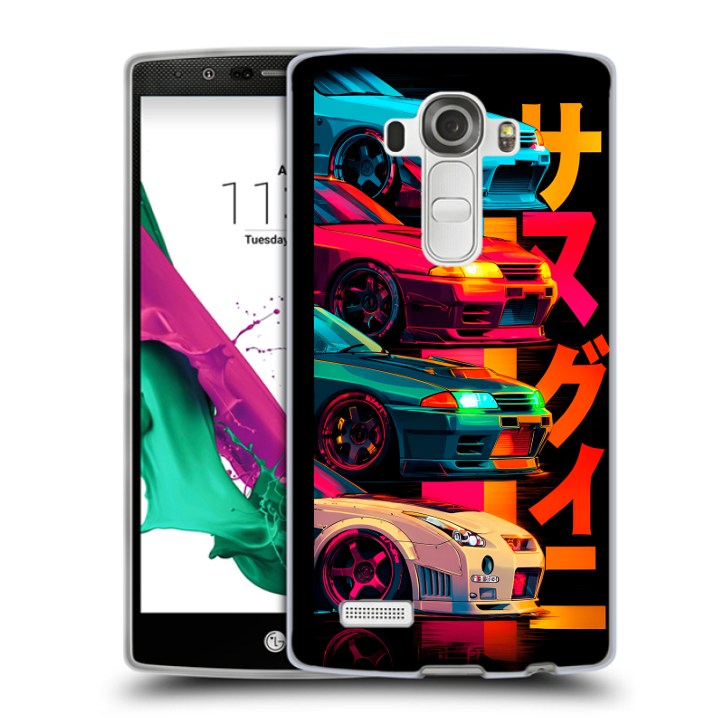 Силиконовый чехол на LG G4 с принтом Гоночные машины Силиконовый чехол на LG G4 с принтом Гоночные машины