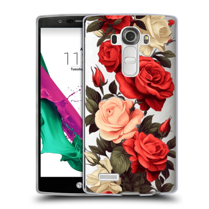 Пластиковый чехол на LG G4 с принтом Розы Пластиковый чехол на LG G4 с принтом Розы