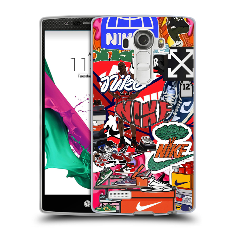 Силиконовый чехол на LG G4 с принтом Найк Nike яркий Силиконовый чехол на LG G4 с принтом Найк Nike яркий
