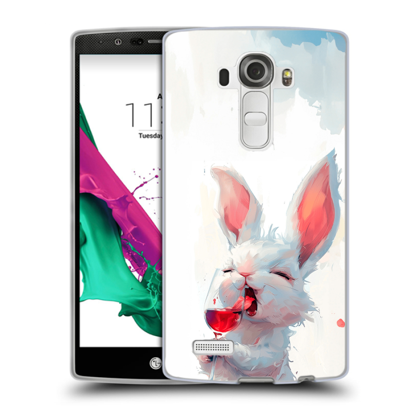 Силиконовый чехол на LG G4 с принтом кролик зайчик Силиконовый чехол на LG G4 с принтом кролик зайчик
