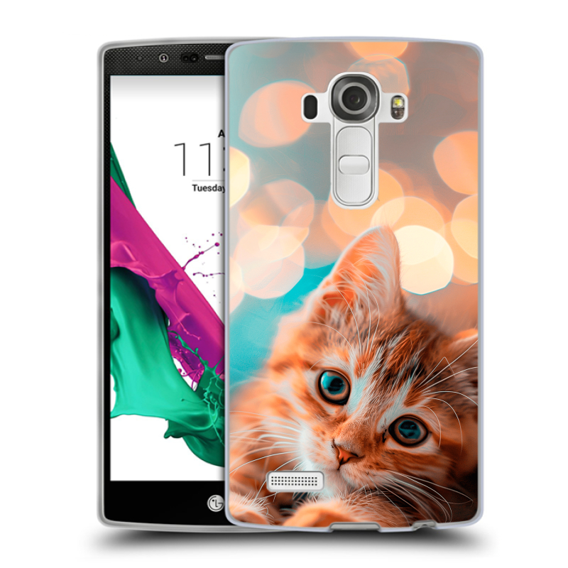 Силиконовый чехол на LG G4 с принтом котик Силиконовый чехол на LG G4 с принтом котик