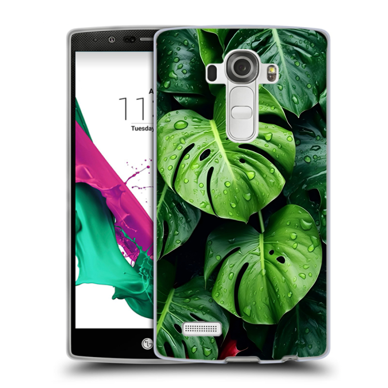 Силиконовый чехол на LG G4 с принтом Листья Силиконовый чехол на LG G4 с принтом Листья