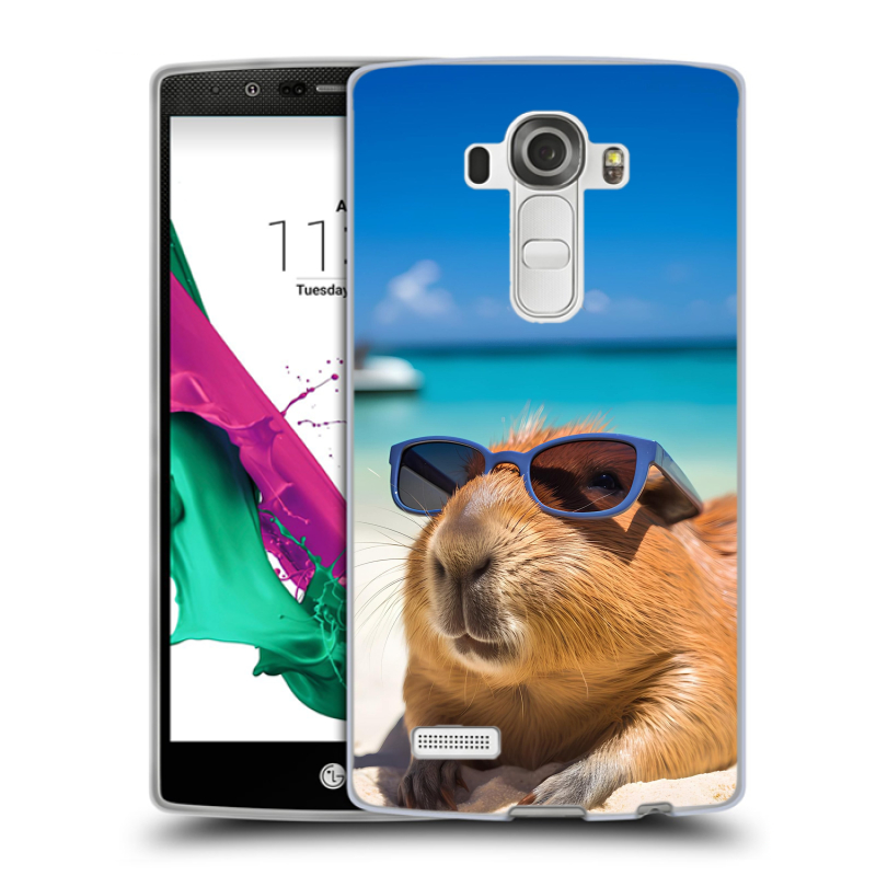 Силиконовый чехол на LG G4 с принтом Капибара Силиконовый чехол на LG G4 с принтом Капибара