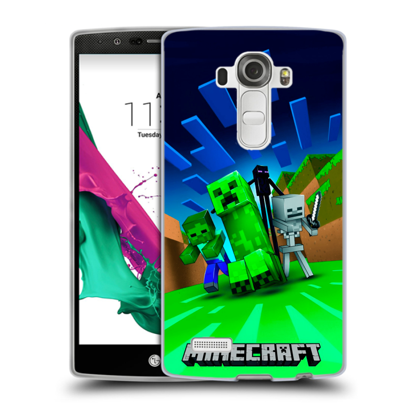 Силиконовый чехол на LG G4 с принтом Майнкрафт Силиконовый чехол на LG G4 с принтом Майнкрафт