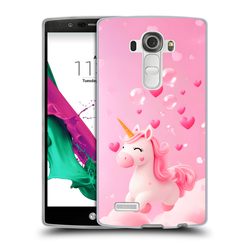 Силиконовый чехол на LG G4 с принтом Единорог Силиконовый чехол на LG G4 с принтом Единорог