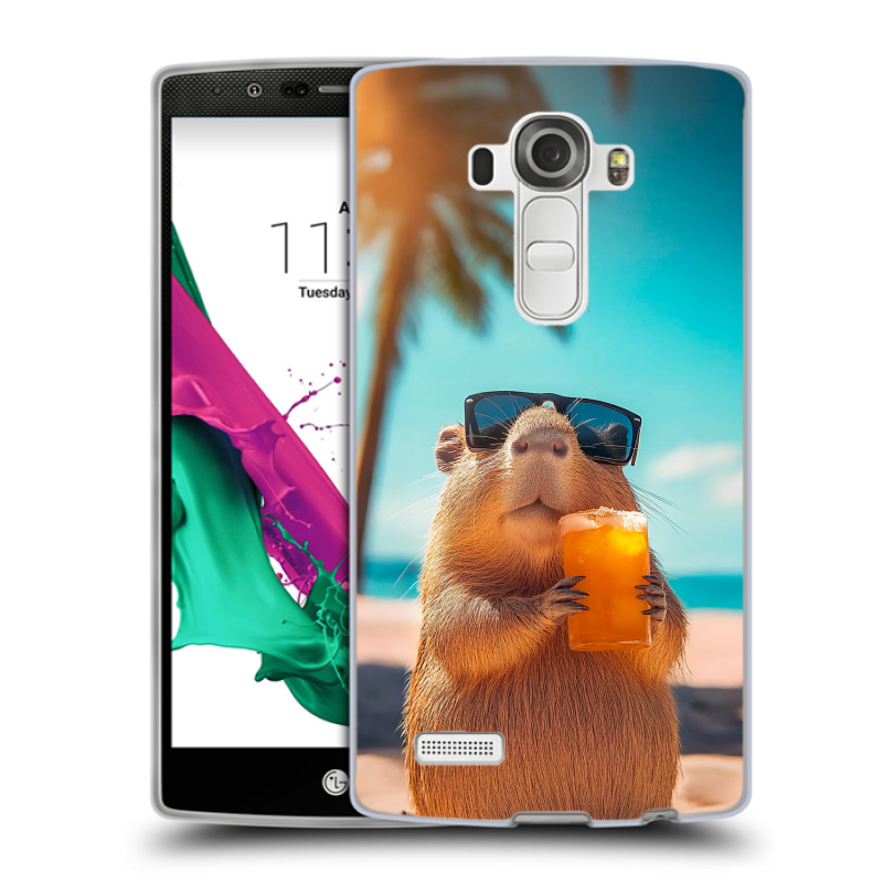 Силиконовый чехол на LG G4 с принтом Капибара Силиконовый чехол на LG G4 с принтом Капибара