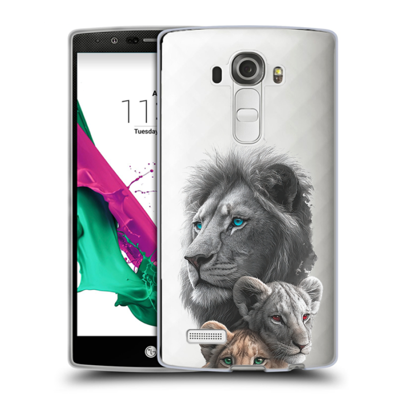 Пластиковый чехол на LG G4 с принтом Львы Пластиковый чехол на LG G4 с принтом Львы