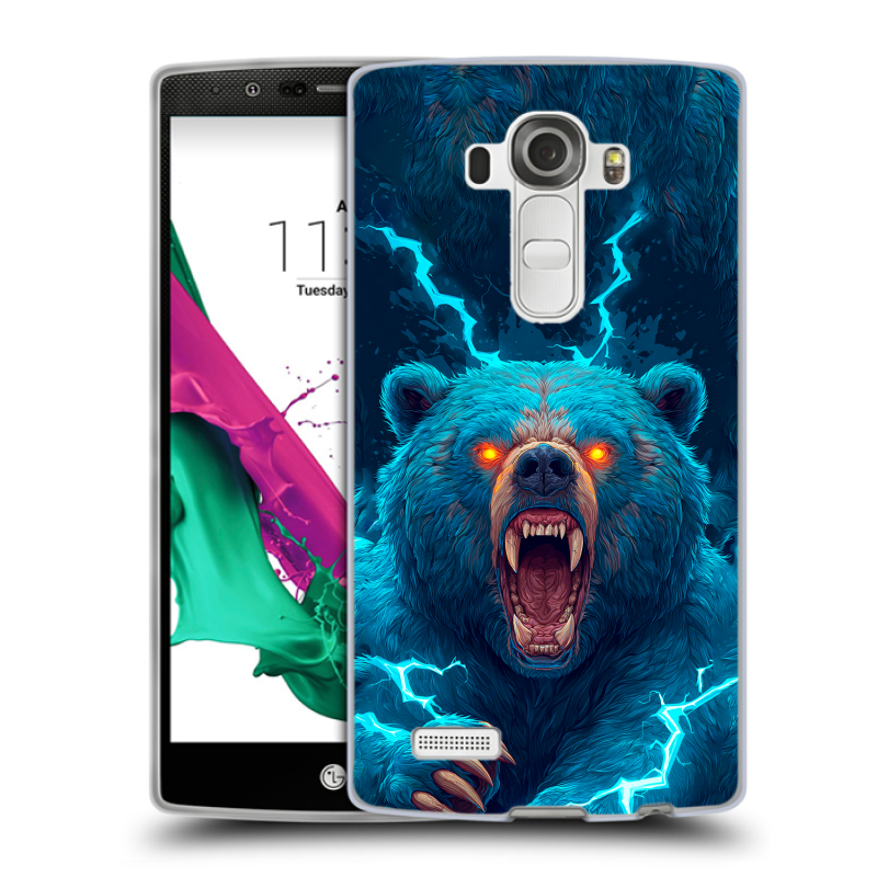 Силиконовый чехол на LG G4 с принтом Медведь Силиконовый чехол на LG G4 с принтом Медведь