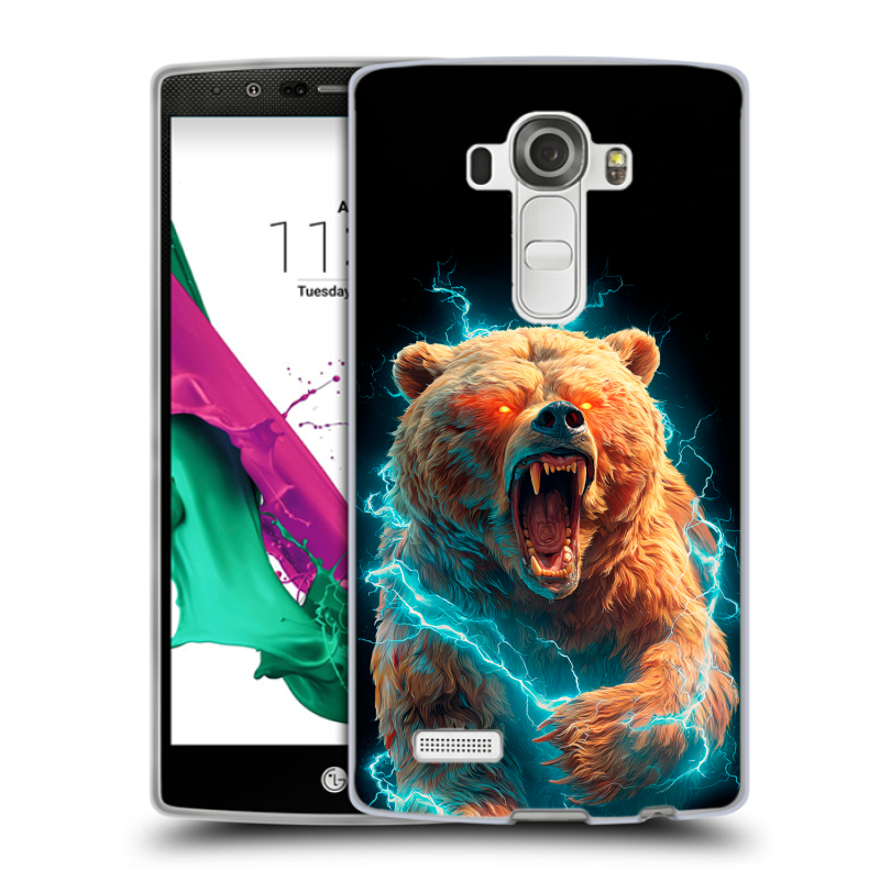 Силиконовый чехол на LG G4 с принтом Медведь Силиконовый чехол на LG G4 с принтом Медведь