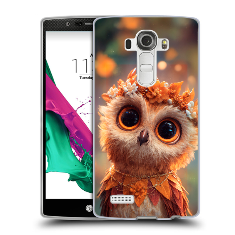 Пластиковый чехол на LG G4 с принтом Милая сова Пластиковый чехол на LG G4 с принтом Милая сова