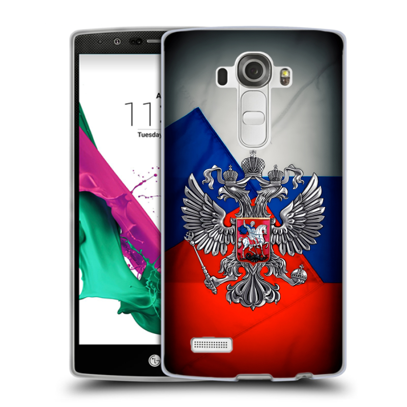 Пластиковый чехол на LG G4 с принтом Флаг России Пластиковый чехол на LG G4 с принтом Флаг России