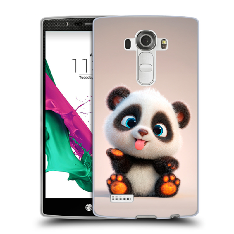 Силиконовый чехол на LG G4 с принтом милая панда Силиконовый чехол на LG G4 с принтом милая панда