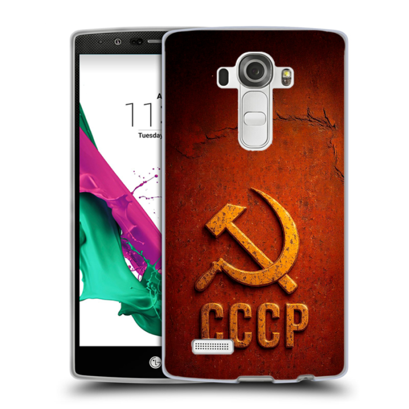 Силиконовый чехол на LG G4 с принтом Флаг Герб СССР Силиконовый чехол на LG G4 с принтом Флаг Герб СССР