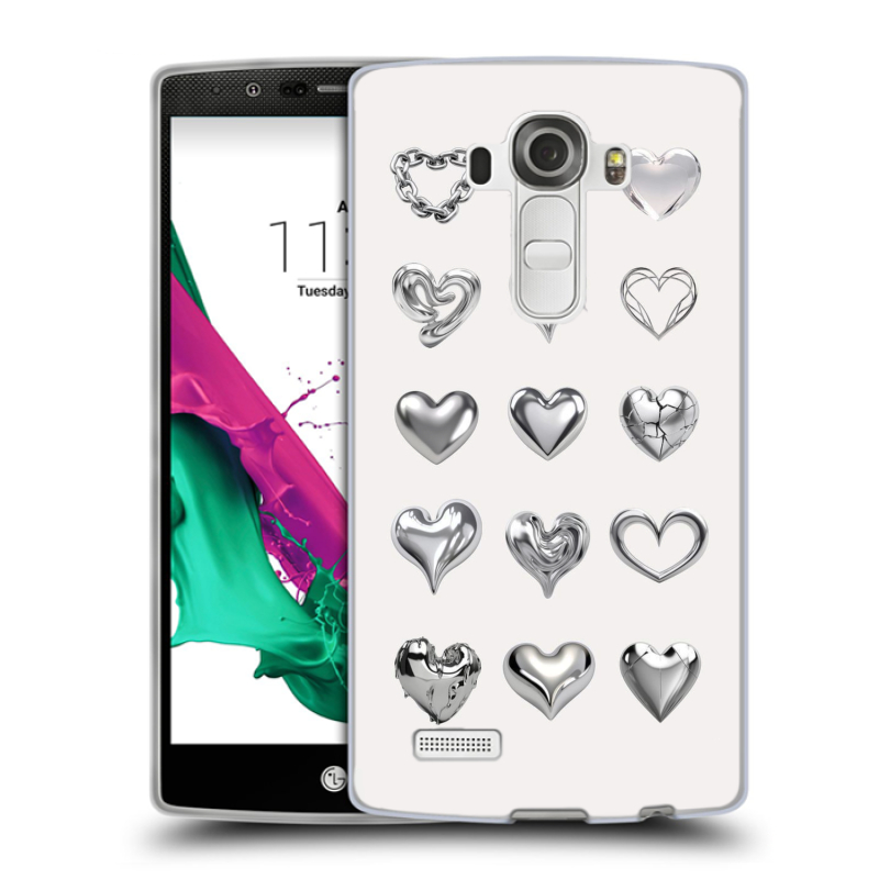 Силиконовый чехол на LG G4 с принтом Y2K сердечки Силиконовый чехол на LG G4 с принтом Y2K сердечки