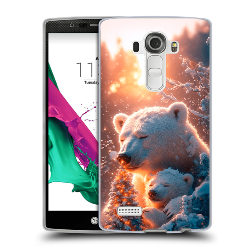 Пластиковый чехол на LG G4 с принтом Новый год Пластиковый чехол на LG G4 с принтом Новый год