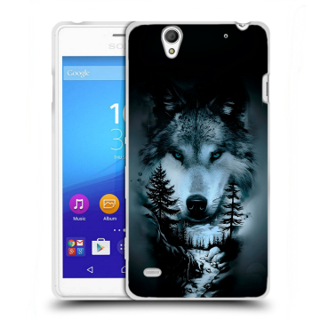 Пластиковый чехол на Sony Xperia C4 с принтом Лесной волк Пластиковый чехол на Sony Xperia C4 с принтом Лесной волк