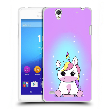 Пластиковый чехол на Sony Xperia C4 с принтом Единорог Пластиковый чехол на Sony Xperia C4 с принтом Единорог