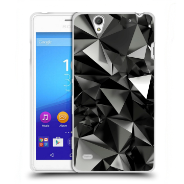 Пластиковый чехол на Sony Xperia C4 с принтом Черные кристаллы Пластиковый чехол на Sony Xperia C4 с принтом Черные кристаллы