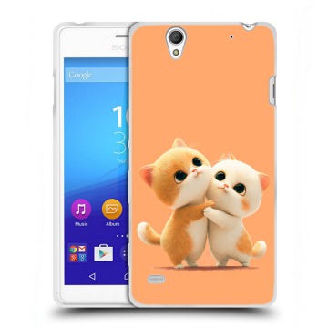 Пластиковый чехол на Sony Xperia C4 с принтом Милые котики Пластиковый чехол на Sony Xperia C4 с принтом Милые котики