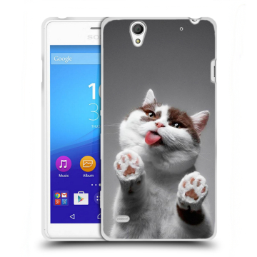 Пластиковый чехол на Sony Xperia C4 с принтом Коты Пластиковый чехол на Sony Xperia C4 с принтом Коты