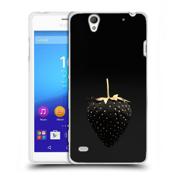 Пластиковый чехол на Sony Xperia C4 с принтом Черная клубника Пластиковый чехол на Sony Xperia C4 с принтом Черная клубника