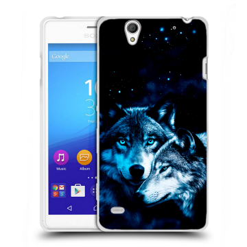 Пластиковый чехол на Sony Xperia C4 с принтом Волки Пластиковый чехол на Sony Xperia C4 с принтом Волки