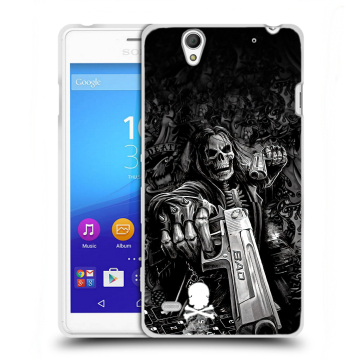 Пластиковый чехол на Sony Xperia C4 с принтом Скелет Пластиковый чехол на Sony Xperia C4 с принтом Скелет