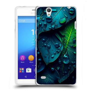 Пластиковый чехол на Sony Xperia C4 с принтом Листья Пластиковый чехол на Sony Xperia C4 с принтом Листья