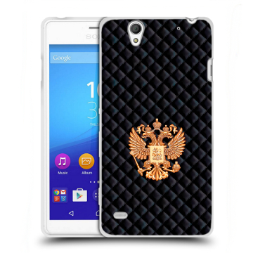 Пластиковый чехол на Sony Xperia C4 с принтом Герб России принт